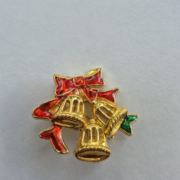 Vintage pin, brooch. Christmas bells. - Picture 7 of 8